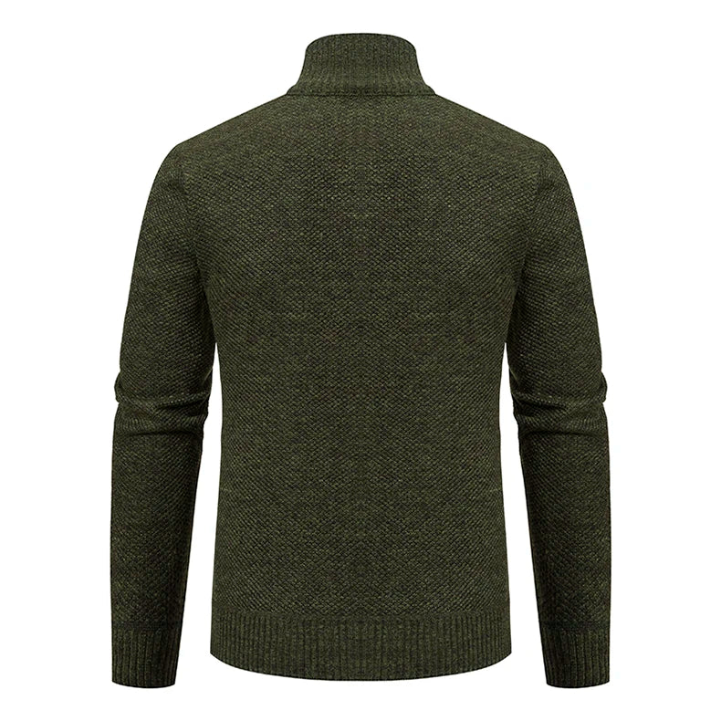 Autumn And Winter New Jersey Men's Casual Sports Coat Solid Color Stand Collar