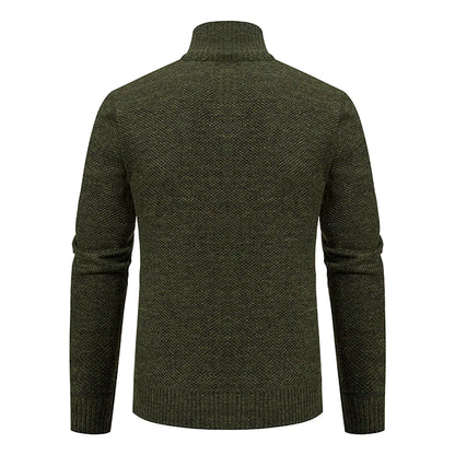 Autumn And Winter New Jersey Men's Casual Sports Coat Solid Color Stand Collar