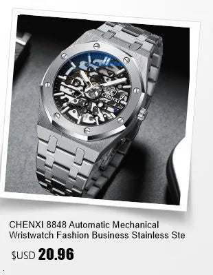 CHENXI 8222 Men's Quartz Watch Luxury Stainless Steel Wristwatch Waterproof