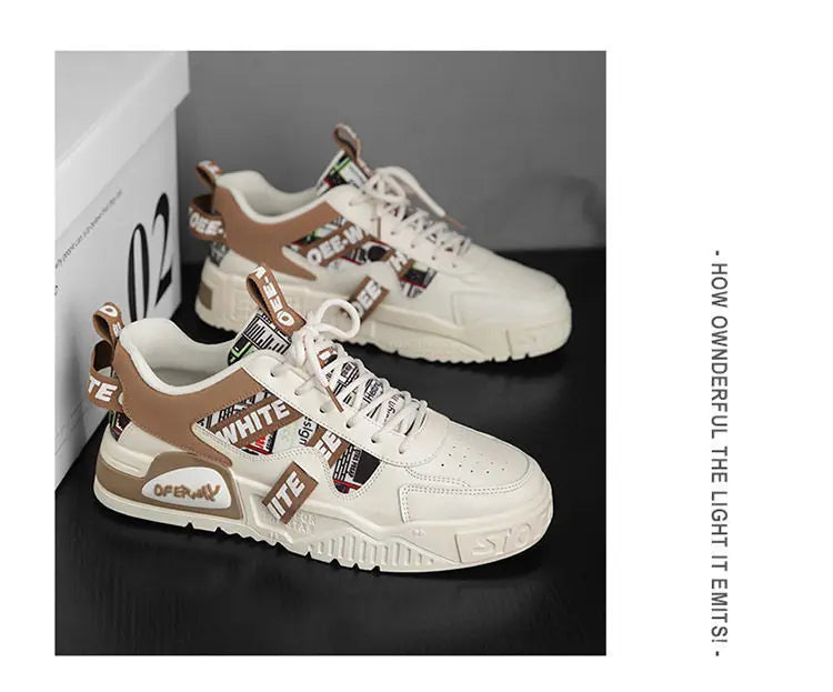 Skateboard Mens Shoes Summer Sneakers Leather Casual Fashion Outdoor Running