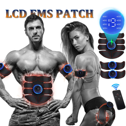 Electric Muscle Stimulator EMS Abdominal Fitness Stickers Rechargeable Body Slim