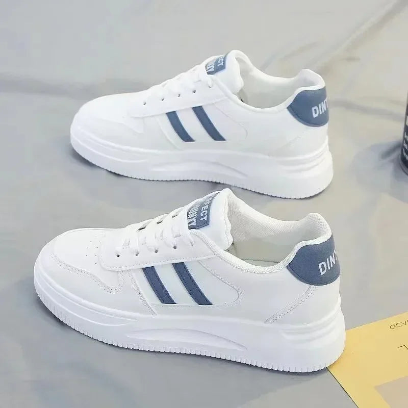 New Women Casual Walking Shoes Summer Flat Lace Up Leather High Quality Sneakers