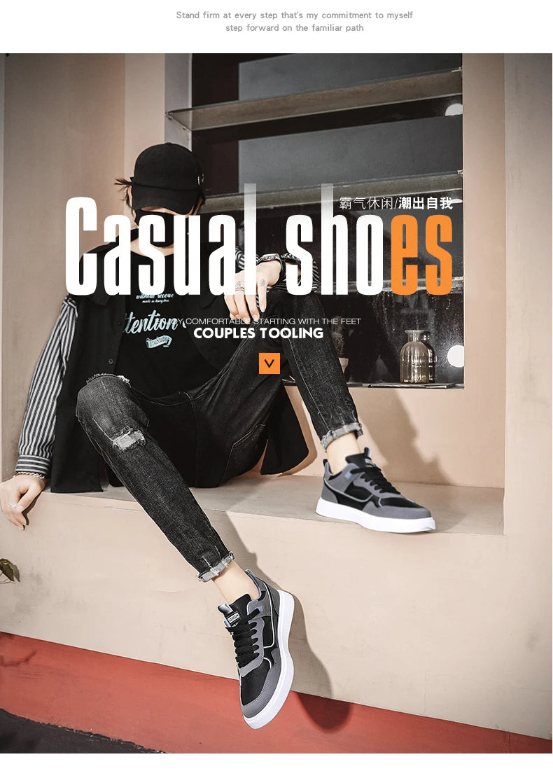 Summer Men's Shoes New Breathable Canva Shoes Korean Trendy Versatile