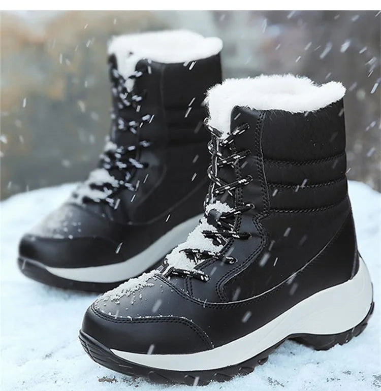Winter Shoes Waterproof Boots Women Snow Boots Plush Warm Ankle Boots For Women