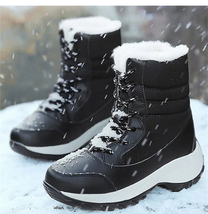Winter Shoes Waterproof Boots Women Snow Boots Plush Warm Ankle Boots For Women