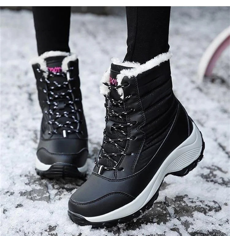 Winter Shoes Waterproof Boots Women Snow Boots Plush Warm Ankle Boots For Women