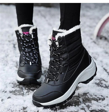 Winter Shoes Waterproof Boots Women Snow Boots Plush Warm Ankle Boots For Women