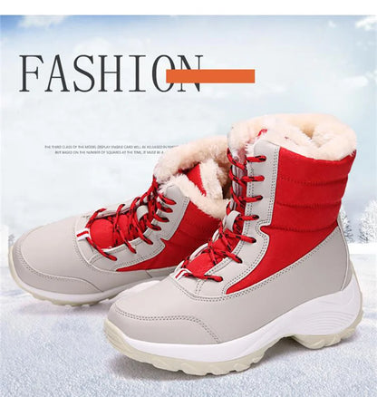 Winter Shoes Waterproof Boots Women Snow Boots Plush Warm Ankle Boots For Women