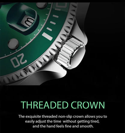 LIGE Top Brand Luxury Fashion Diver Watch Men 30ATM Waterproof Date Clock