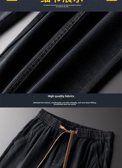 Thickened Fleece-lined Men's Winter Pants New Style Casual Loose Fit Trendy
