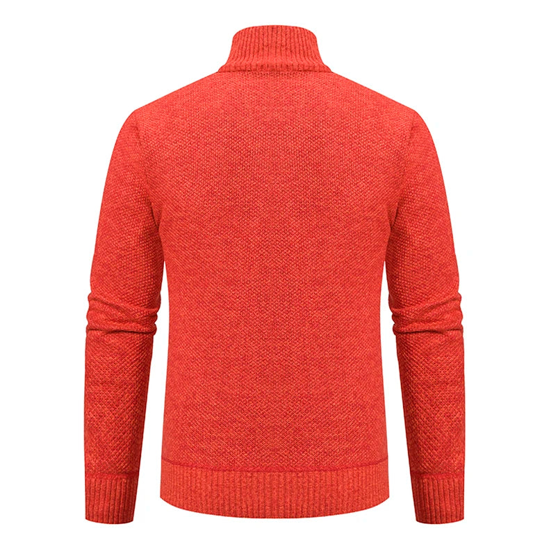 Autumn And Winter New Jersey Men's Casual Sports Coat Solid Color Stand Collar