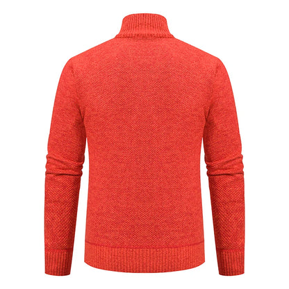 Autumn And Winter New Jersey Men's Casual Sports Coat Solid Color Stand Collar
