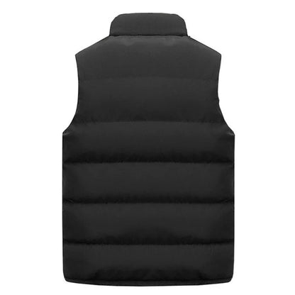 Mens Vest Jacket Warm Sleeveless Jackets Winter Waterproof Zipper Coat Autumn