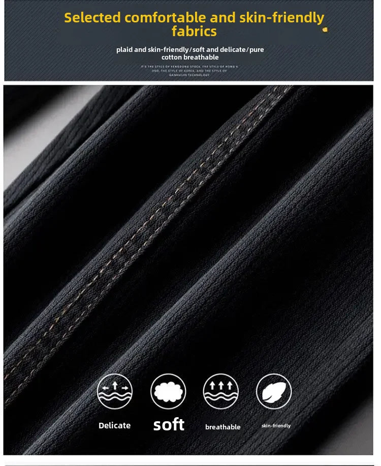 Thickened Fleece-lined Men's Winter Pants New Style Casual Loose Fit Trendy
