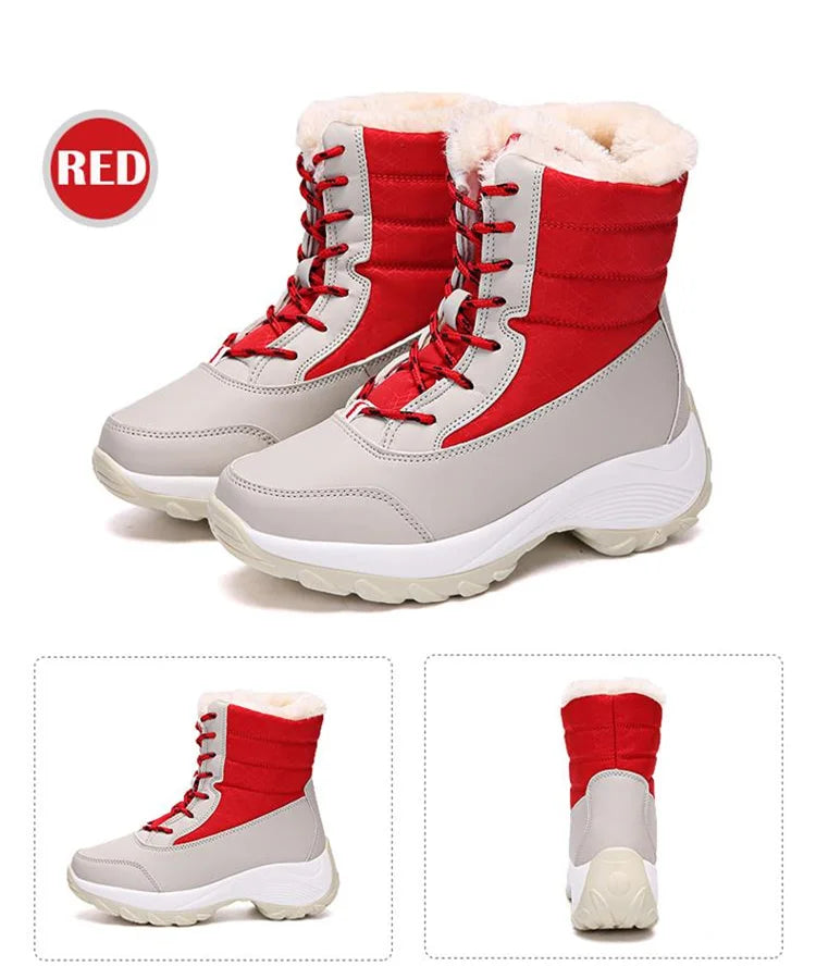 Winter Shoes Waterproof Boots Women Snow Boots Plush Warm Ankle Boots For Women