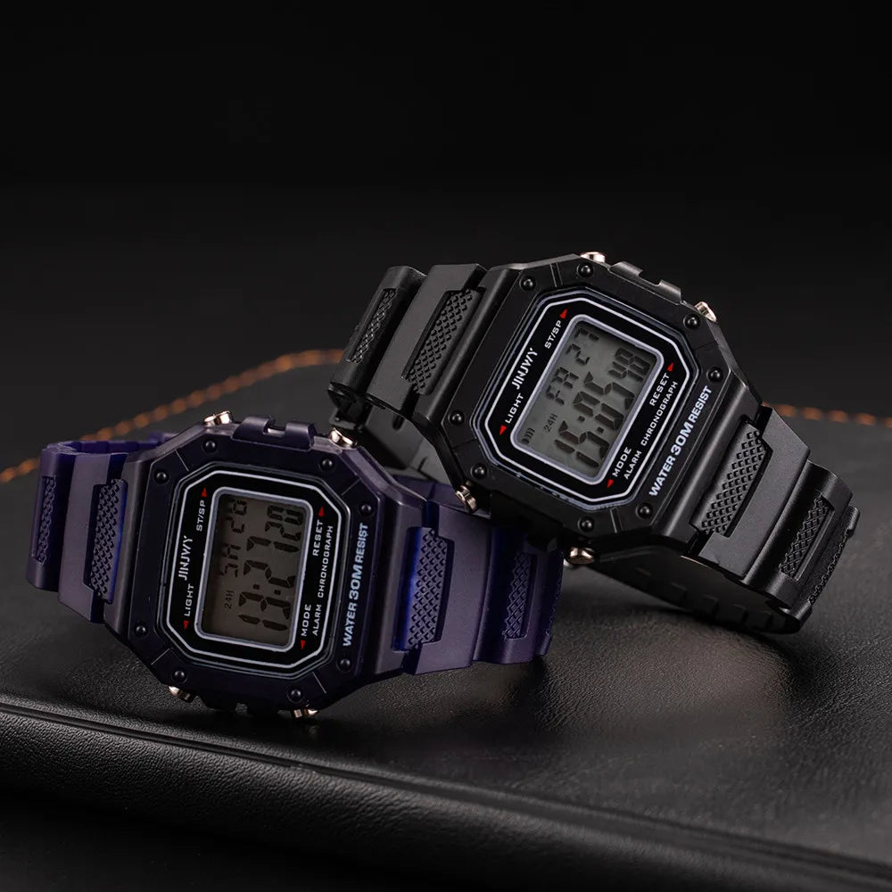 2024 Digital Watches For Men Sports Waterproof Bracelet Clock Gold Electronice