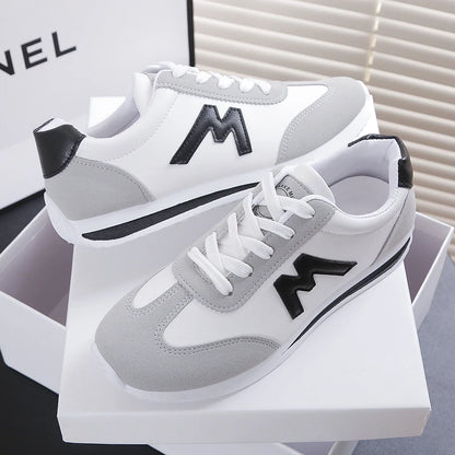 New 2024 Women Casual Walking Shoes Summer Flat Lace Up Leather High Quality