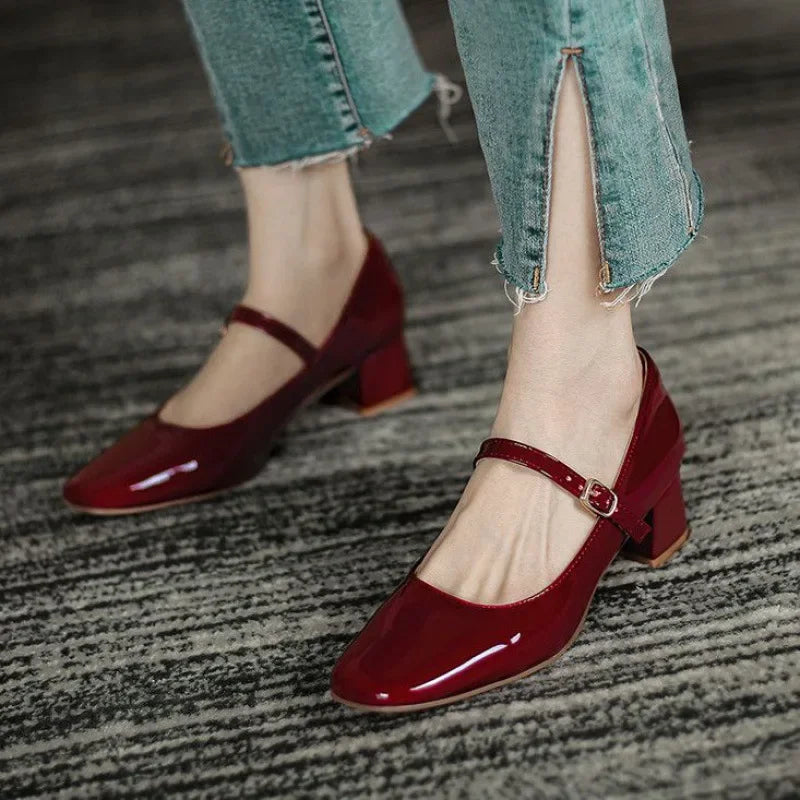 Versatile Patent Leather Pump Versatile Women's Shoes Summer 2024 New Style