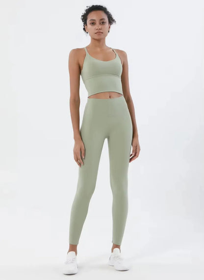 Sportswear Woman Gym Sports Bra and Leggings Two Piece Sets Outifits Naked
