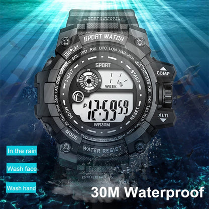 New Men LED Digital Watches Luminous Fashion Sport Waterproof Watches For Man