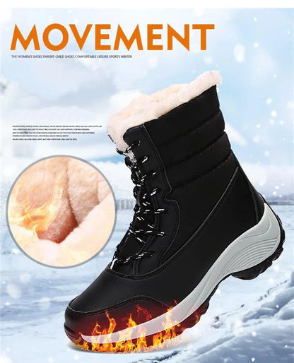 Winter Shoes Waterproof Boots Women Snow Boots Plush Warm Ankle Boots For Women
