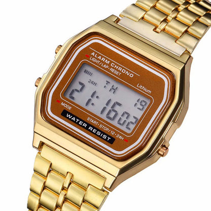 2024 Digital Watches For Men Sports Waterproof Bracelet Clock Gold Electronice