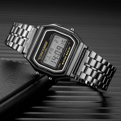 2024 Digital Watches For Men Sports Waterproof Bracelet Clock Gold Electronice