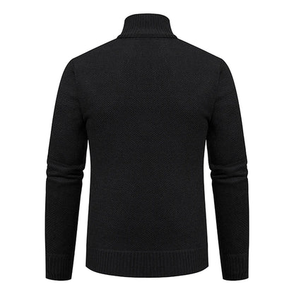 Autumn And Winter New Jersey Men's Casual Sports Coat Solid Color Stand Collar