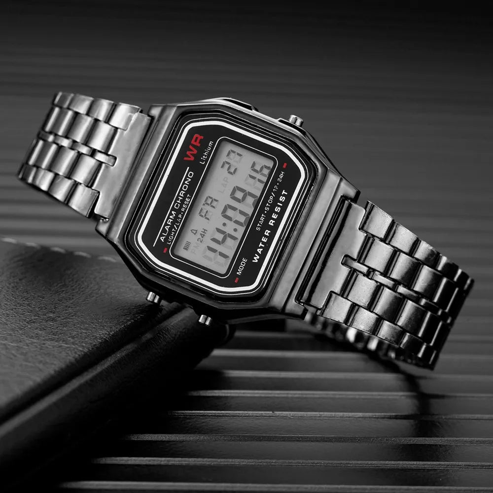 2024 Digital Watches For Men Sports Waterproof Bracelet Clock Gold Electronice
