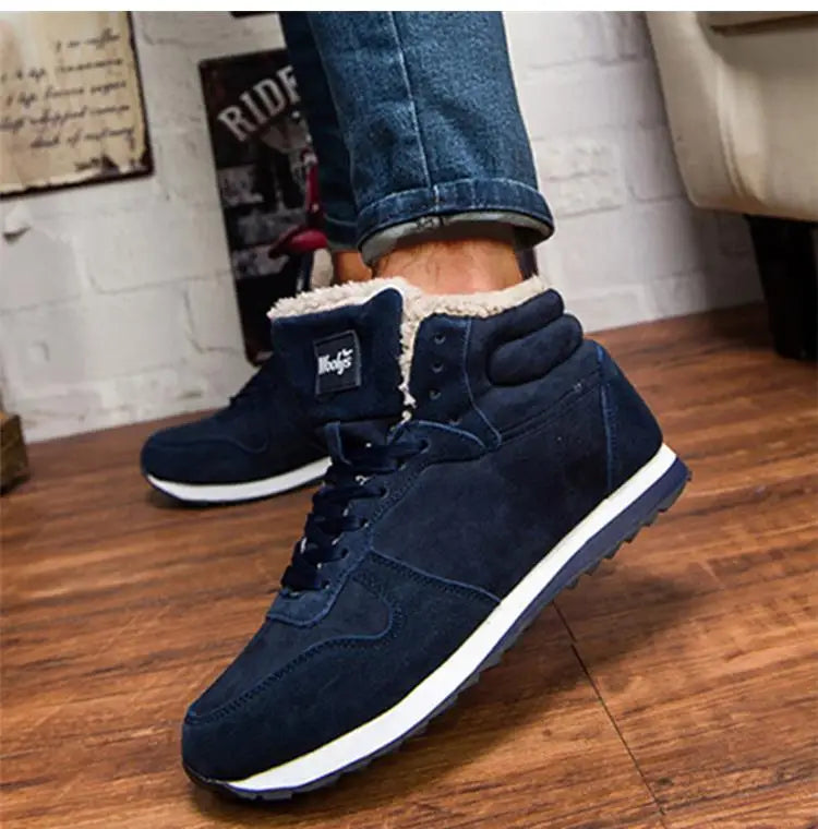 Snow Boots Men Male Men's Sneaker Men's Winter Shoes Plush Ankle Boots