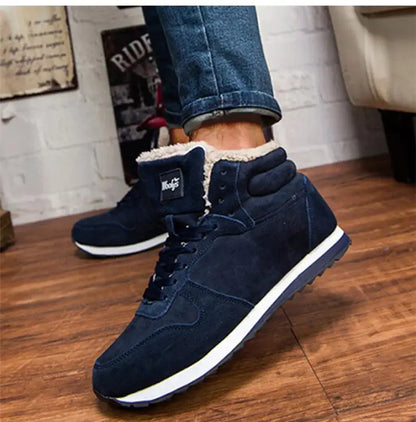 Snow Boots Men Male Men's Sneaker Men's Winter Shoes Plush Ankle Boots