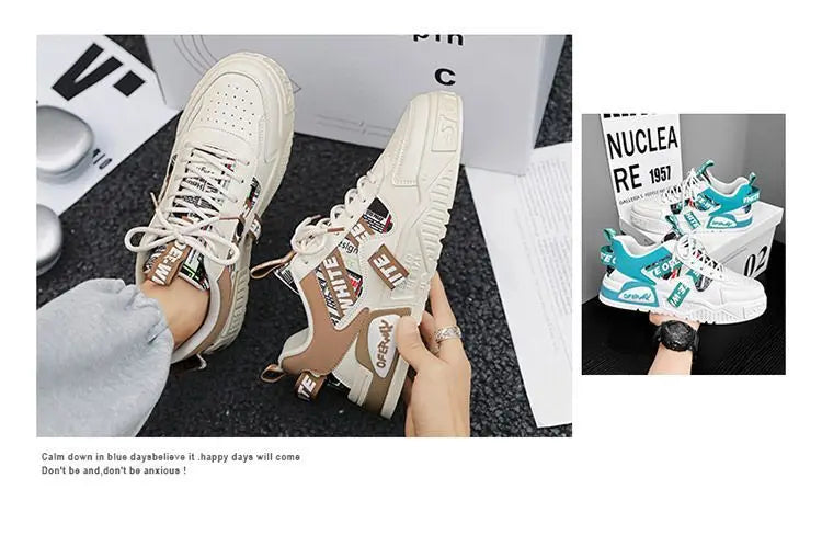 Skateboard Mens Shoes Summer Sneakers Leather Casual Fashion Outdoor Running