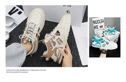 Skateboard Mens Shoes Summer Sneakers Leather Casual Fashion Outdoor Running