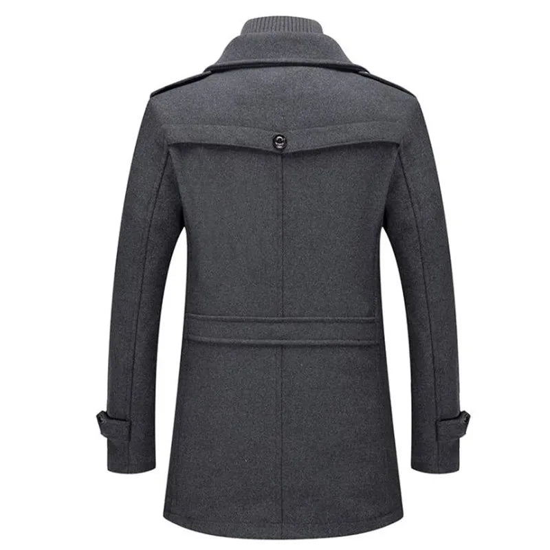 Men's Jackets Winter Autumn Long Windproof Coat Fashion Business Casual Thick